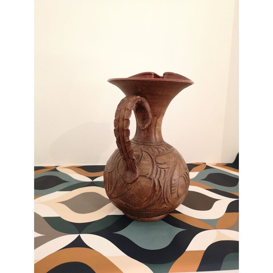 Image 1 of Brocca in terracotta d'epoca con interno smaltato
