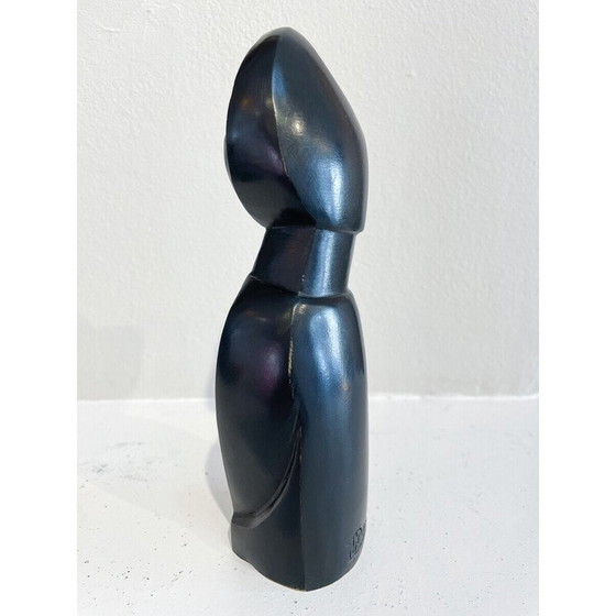 Image 1 of Scultura d'epoca "Madre e bambino" in bronzo di Marthe Donas, Belgio 1910