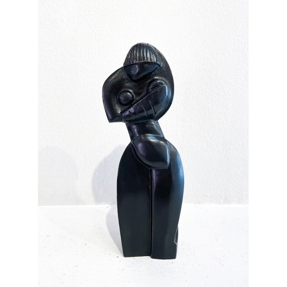 Image 1 of Scultura d'epoca "Madre e bambino" in bronzo di Marthe Donas, Belgio 1910