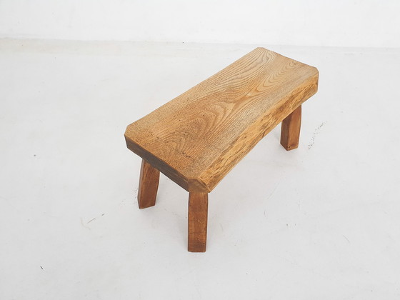 Image 1 of Mesa auxiliar de roble macizo, Países Bajos, década de 1970