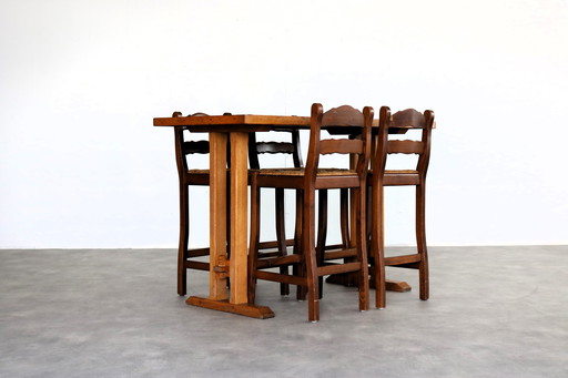 Vintage bar table with 4 chairs