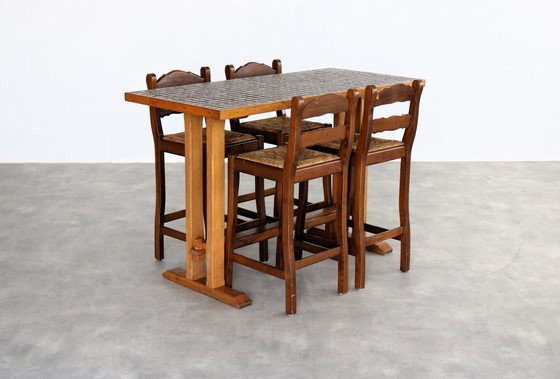 Vintage bar height table best sale