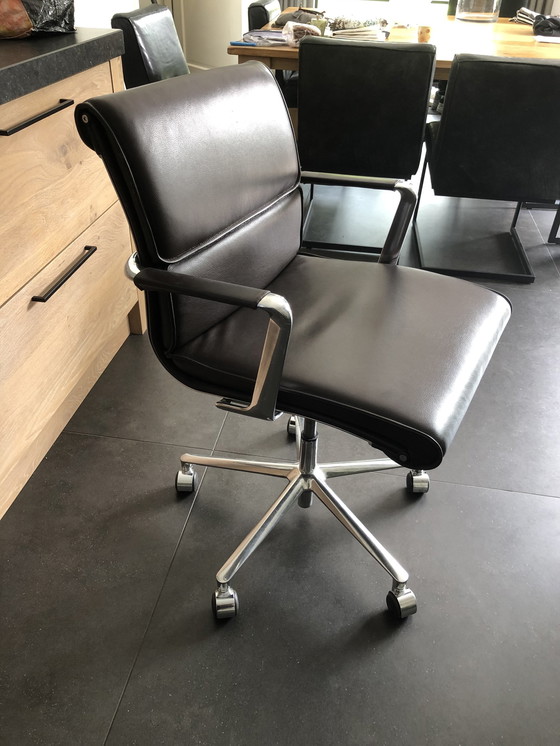 Image 1 of Icf Una Chair Leather Executive Office Chair Medium Back