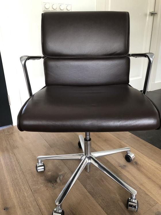 Image 1 of Icf Una Chair Leather Executive Office Chair Medium Back