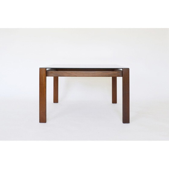 Image 1 of Vintage teak and smoked glass coffee table, Denmark 1960