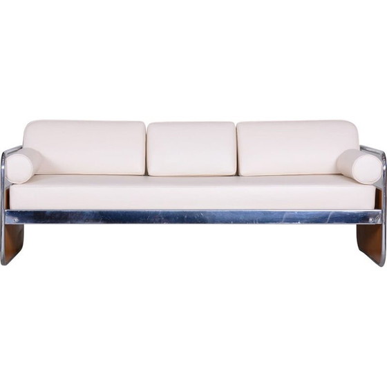 Image 1 of Vintage white Sofa by Gottwald, Czechia 1930s
