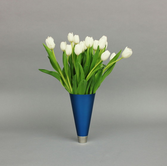 Image 1 of Myranda Brugge (1957) Black Ks Vase, For Designum, 1981 In Original Packaging