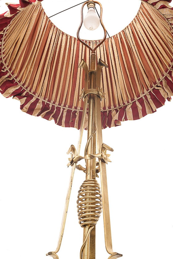 Image 1 of Lampada da terra in ferro battuto, Merceris, 1950