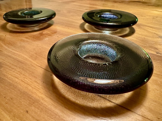 Image 1 of Set Of 3 Iittala - ''Nappi'' Tea Light Holders