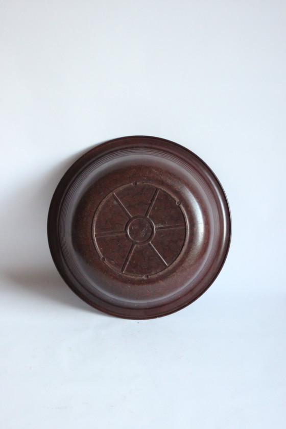 Image 1 of Brown Bakelite Bowl by BTKI Gent, Belgium 1930s