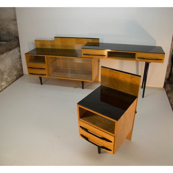 Image 1 of Set of vintage Table, Night Stand and Chest of Drawers Modular  by M. Pozar, 1960s