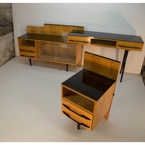 Image 1 of Set of vintage Table, Night Stand and Chest of Drawers Modular  by M. Pozar, 1960s