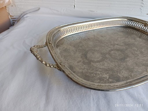 Tray - Plated Bronze France - Art Deco - 1950-1960