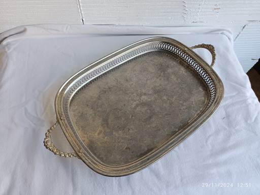 Tray - Plated Bronze France - Art Deco - 1950-1960