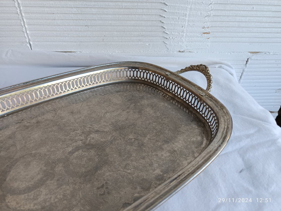 Image 1 of Tray - Plated Bronze France - Art Deco - 1950-1960