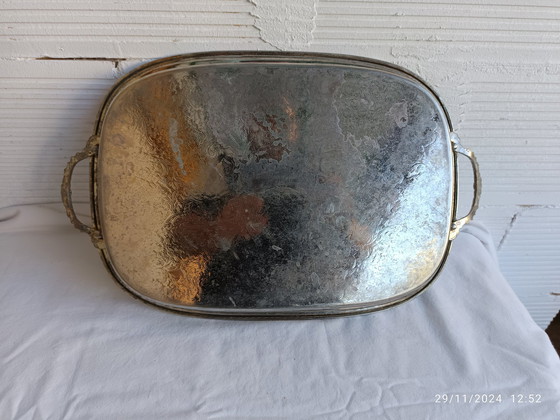 Image 1 of Tray - Plated Bronze France - Art Deco - 1950-1960