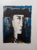 Bernard Buffet--Lithographie en couleurs--Torero de 1967