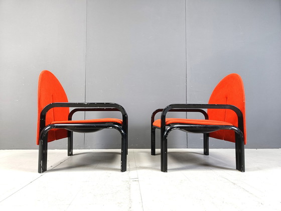 Image 1 of Pair Of Gae Aulenti '54 L' Armchairs For Knoll International, 1970S