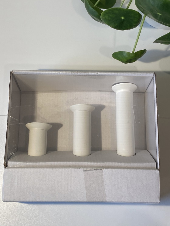 Image 1 of Set Candlesticks Design Hagberg 80S New In Box