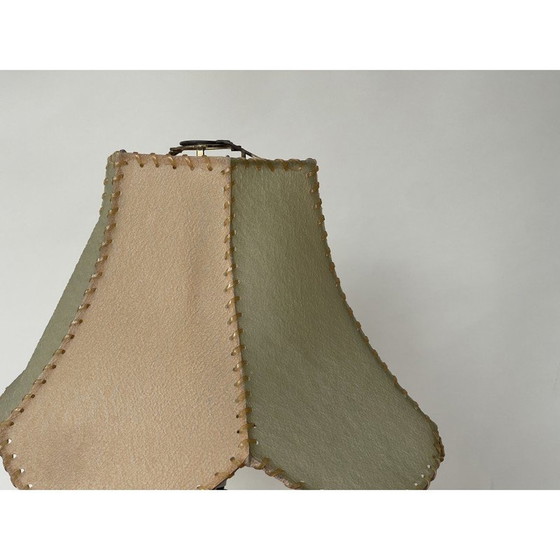 Image 1 of Lampada vintage in alabastro rosa nei colori pastello