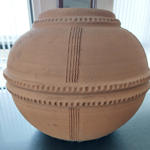 Large Round Terracotta Pot Handcrafted