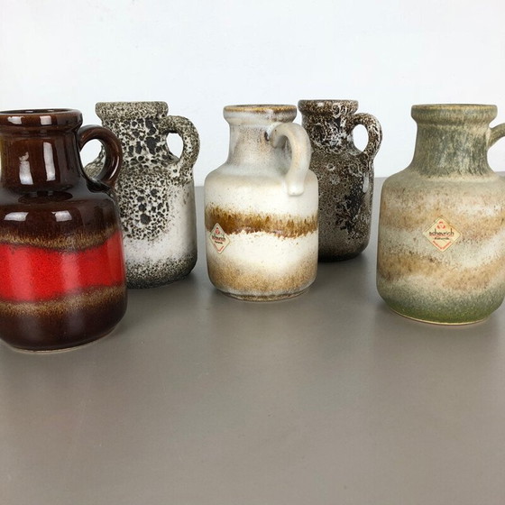 Image 1 of Set of 5 vintage ceramic vases for Scheurich, Germany 1970
