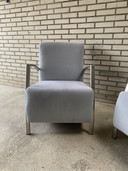 2x Vintage industrial armchairs