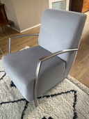 2x Vintage industrial armchairs