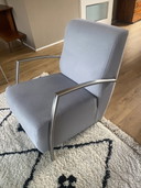 2x Vintage industrial armchairs