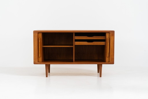 Svend Dyrlund Teak Sideboard With Tambour Doors (Denmark, 1960S).