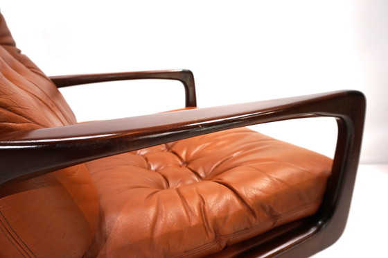 Image 1 of Eugen Schmidt Leather Lounge Chair For Soloform, 1960