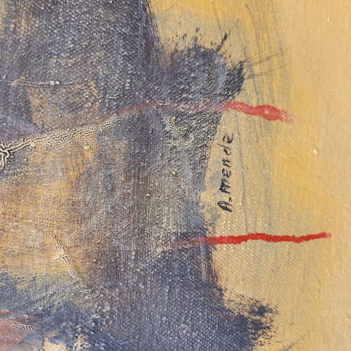 Vintage painting “H5” by Andrés Mende, 2017