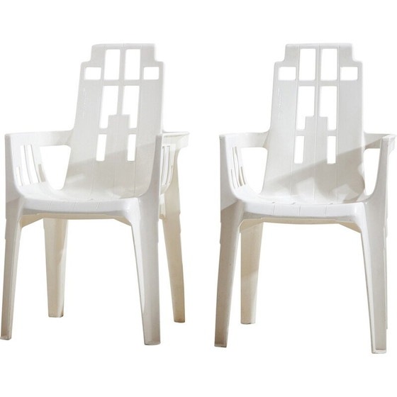 Image 1 of Vintage "Boston" plastic armchairs by Pierre Paulin for Henry Massonnet, 1980