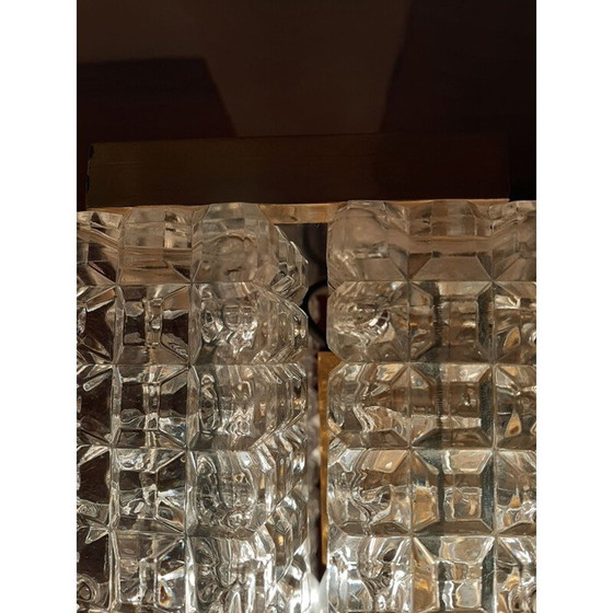 Image 1 of Pair of vintage glass sconces, Italy 1970