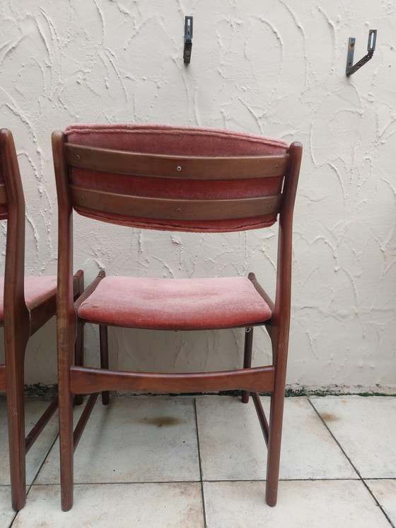 Image 1 of 4 X Mid-Century Rosewood Erik Buch Dining Chairs