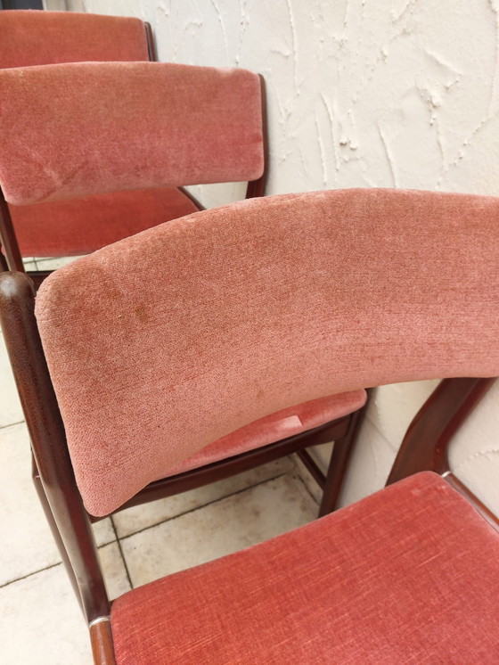 Image 1 of 4 X Mid-Century Rosewood Erik Buch Dining Chairs