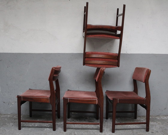 Image 1 of 4 X Mid-Century Rosewood Erik Buch Dining Chairs