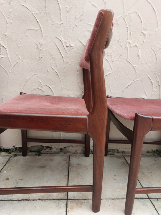 Image 1 of 4 X Mid-Century Rosewood Erik Buch Dining Chairs