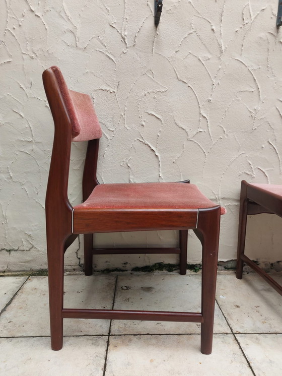 Image 1 of 4 X Mid-Century Rosewood Erik Buch Dining Chairs