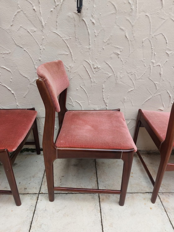 Image 1 of 4 X Mid-Century Rosewood Erik Buch Dining Chairs