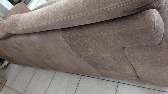 Image 1 of Beautiful 2-Piece Brown Soft Leather Sofa