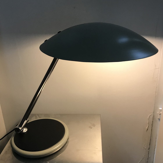 Image 1 of Vintage Desk Lamp - Saucer - Aluminor - Space Age - 1960