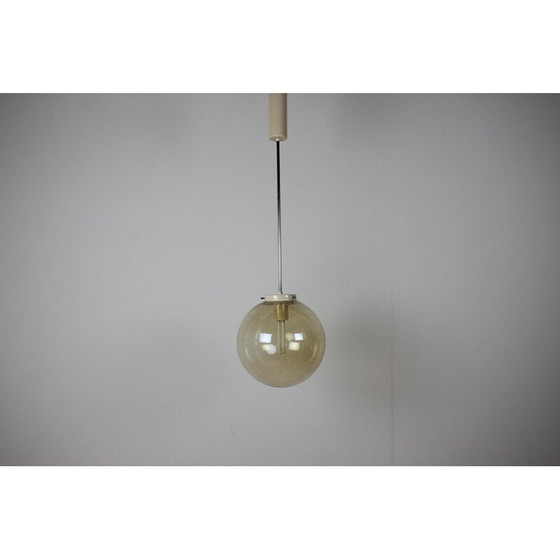 Image 1 of Vintage pendant lamp in metal and glass, Czechoslovakia 1982s
