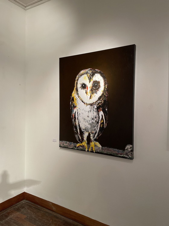 Image 1 of Painting Portrait Of Barn Owl