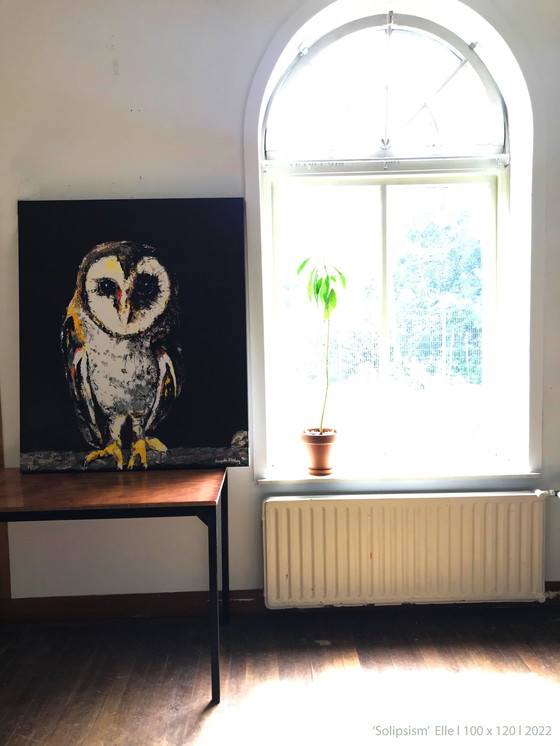 Image 1 of Painting Portrait Of Barn Owl