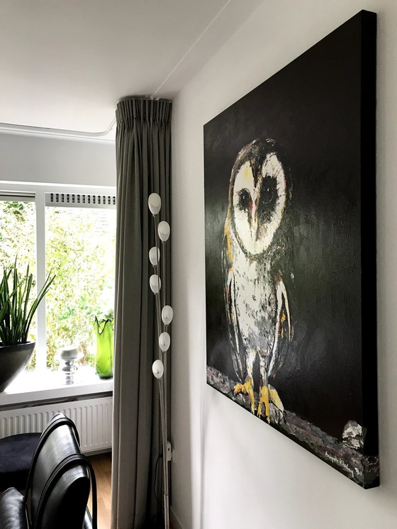 Image 1 of Painting Portrait Of Barn Owl