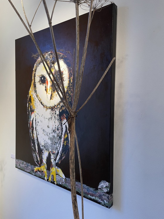 Image 1 of Retrato pintado de lechuza común