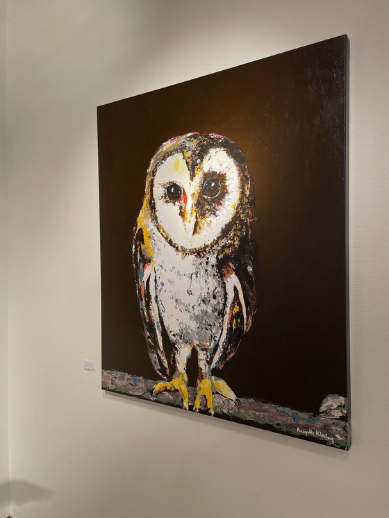 Image 1 of Painting Portrait Of Barn Owl