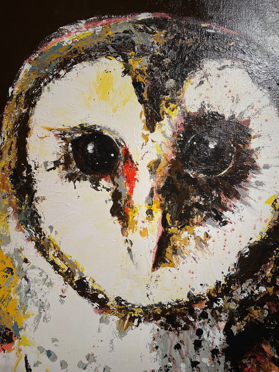 Image 1 of Painting Portrait Of Barn Owl