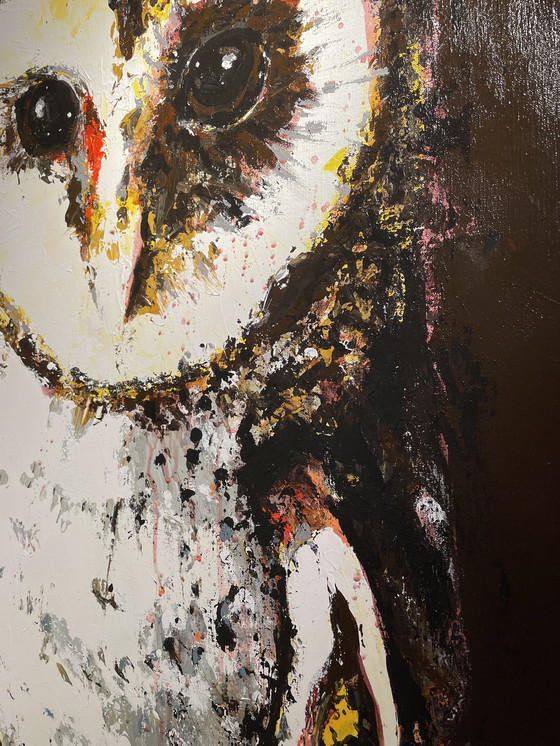 Image 1 of Painting Portrait Of Barn Owl